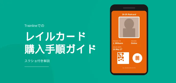 デジタルレイルカードのイラストとレイルカード購入手順ガイドのテキスト